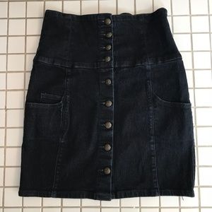Era Of Chaos High Waisted Jean Skirt